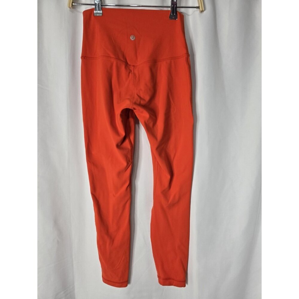 Lululemon double layers Align High-Rise Pant 25” – Solar Orange, Size 4